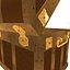 Pirates Chest strate sides with gold coins