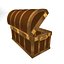Pirates Chest strate sides with gold coins