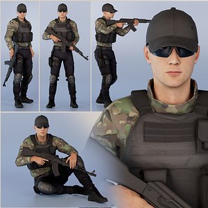 Tactical Soldier 02 3D model
