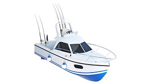 Pleasure fishing boat 3D model