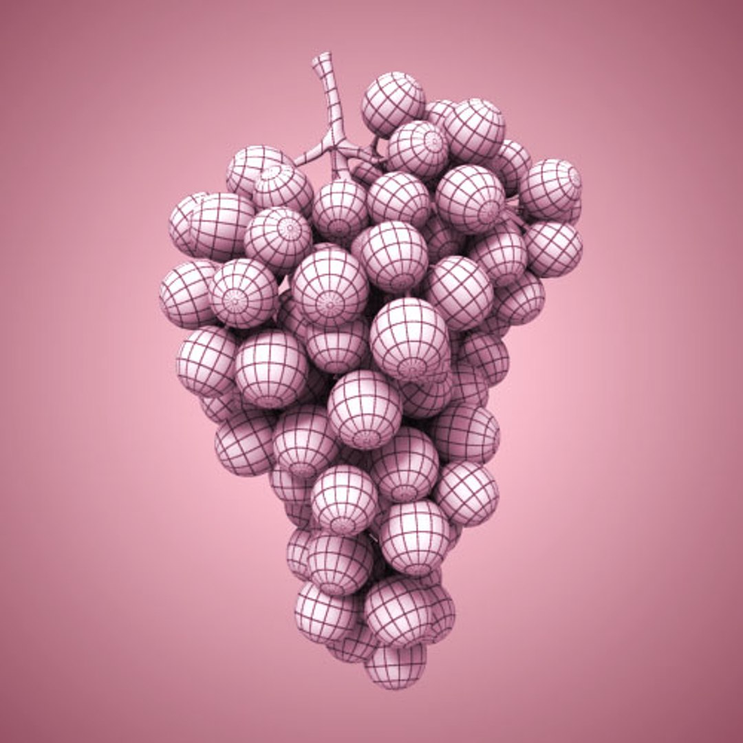 3d Red Grape Model