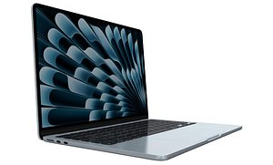 Apple MacBook Air 13 inch With M4 Chip Sky Blue 3D model