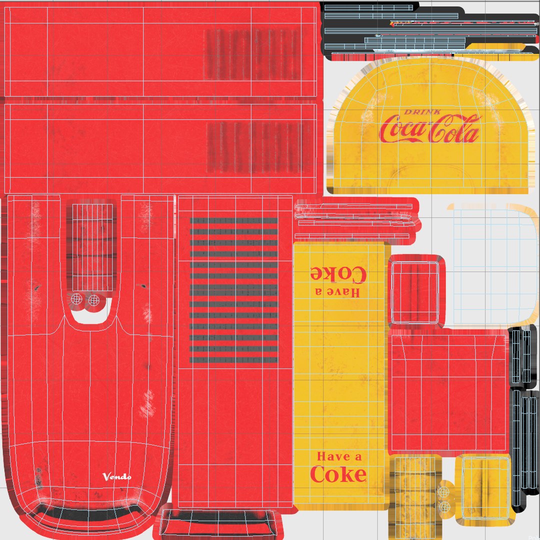 3D 1956 cocacola vending machine - TurboSquid 1430119