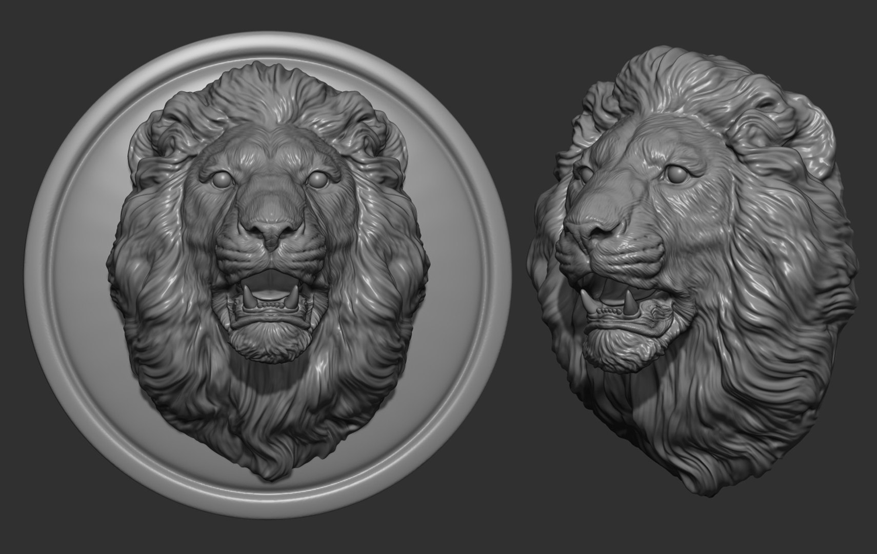 Lion Head Pendant 3D Model - TurboSquid 1834338