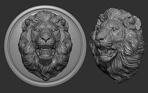 Lion head pendant 3D model
