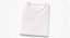 3D model T Shirt Folded Male Crew Neck White Blank and Branded Heather