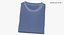 3D model T Shirt Folded Male Crew Neck White Blank and Branded Heather