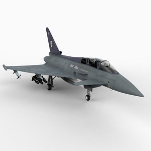 3d eurofighter typhoon raf version model