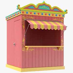 3D model real kiosk booth
