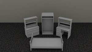 furniture dorm 3d 3ds