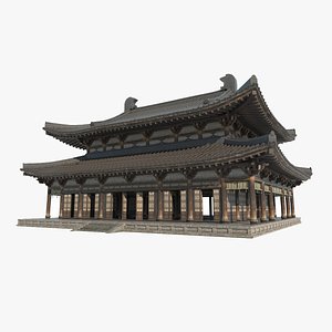 Asian Ancient Architecture Library 3D model