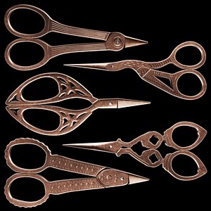 Vintage Scissors Set of 5 model