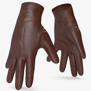 Leather Gloves v 2 3D model