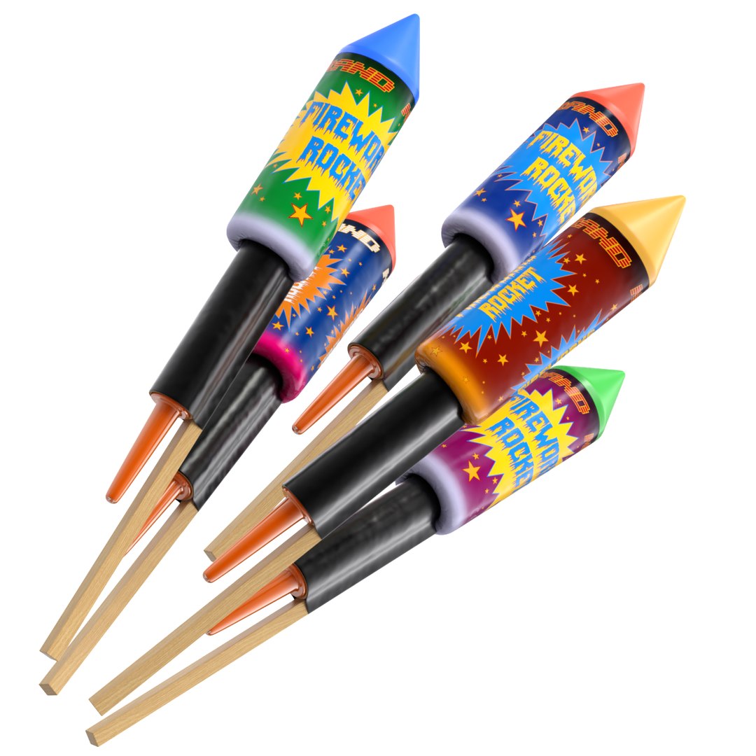 Firework rocket 3D model - TurboSquid 1563567