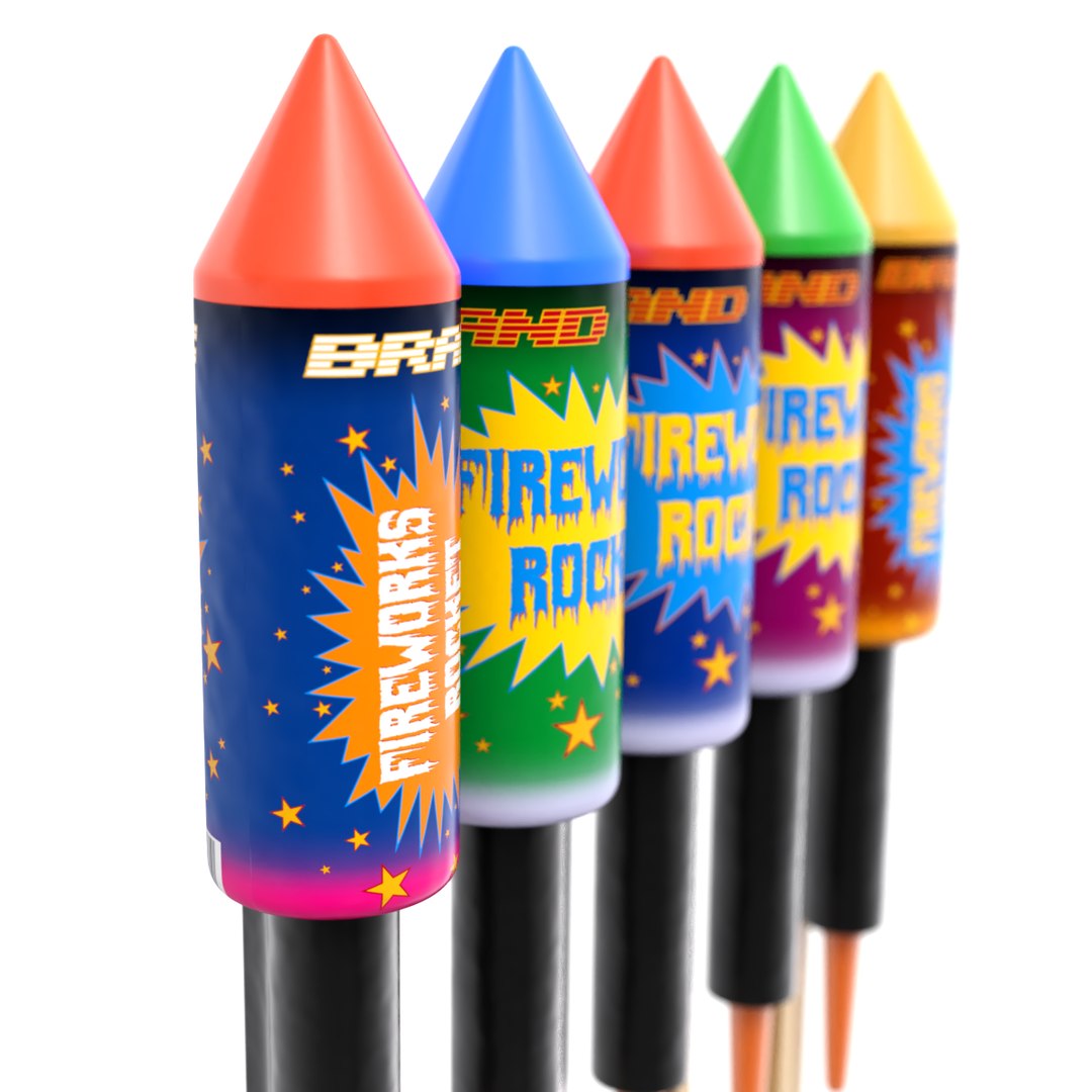 Firework Rocket 3D Model - TurboSquid 1563567