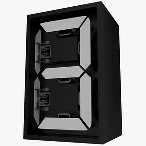digital number panel 3D model