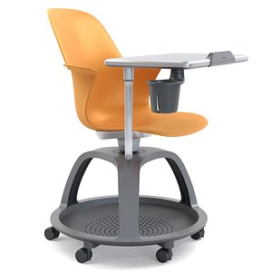 3D steelcase node school chair model