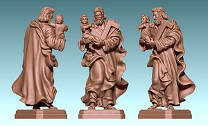 Joseph and Jesus CNC and 3D print model 3D model