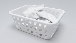 3D Laundry Basket Full of Clothing with Marvelous file - 3D Asset