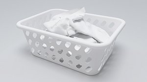 Laundry Basket Full of Clothing with Marvelous file - 3D Asset