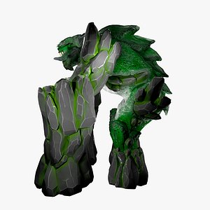 earth elemental creature rigged character 3D model