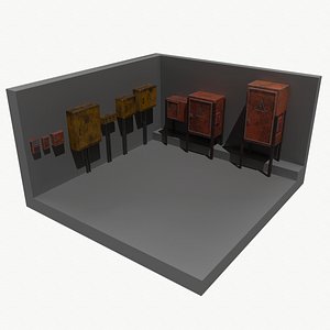 painted rusty electrical panels model