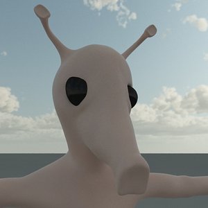 cute rigged alien 3ds