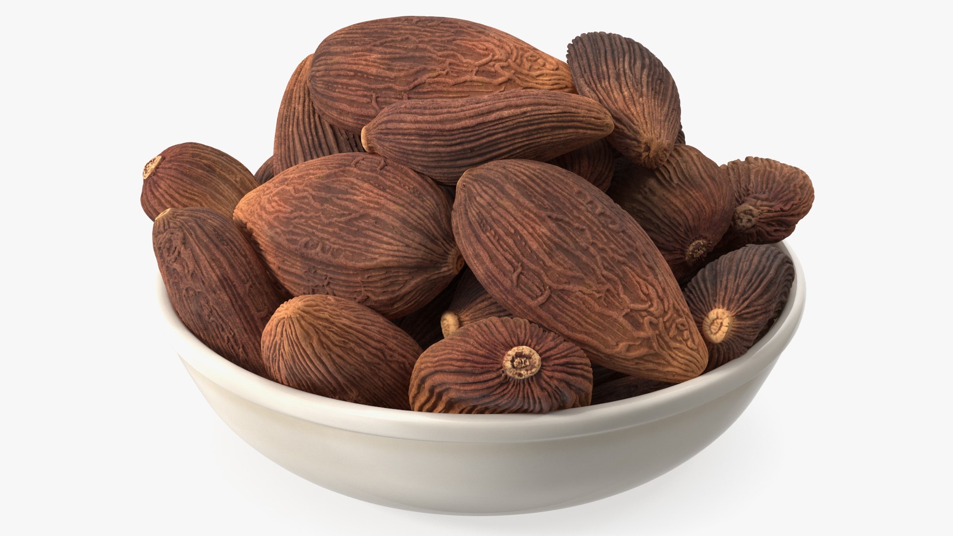 Dried Black Cardamom Fruit Plate 3D model preview