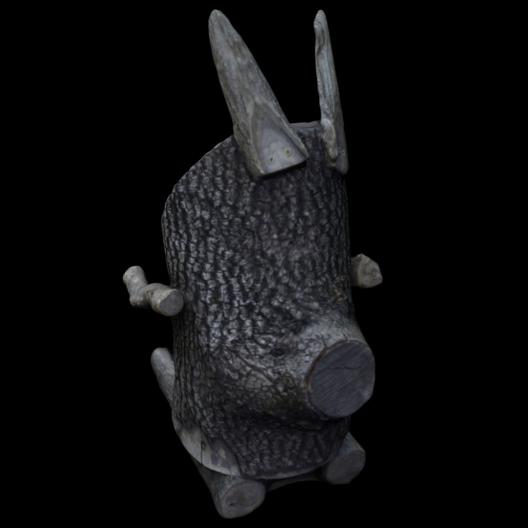 3D Wooden Rabbit Model - TurboSquid 1335377