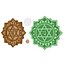 Anahata-Chakra, mehrschichtig, CNC-geschnitten und 3D-druckbare Wanddekoration