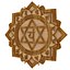Anahata-Chakra, mehrschichtig, CNC-geschnitten und 3D-druckbare Wanddekoration