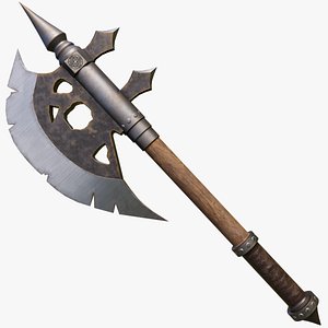 3D Battle Axe 16 All PBR Unity UE Textures