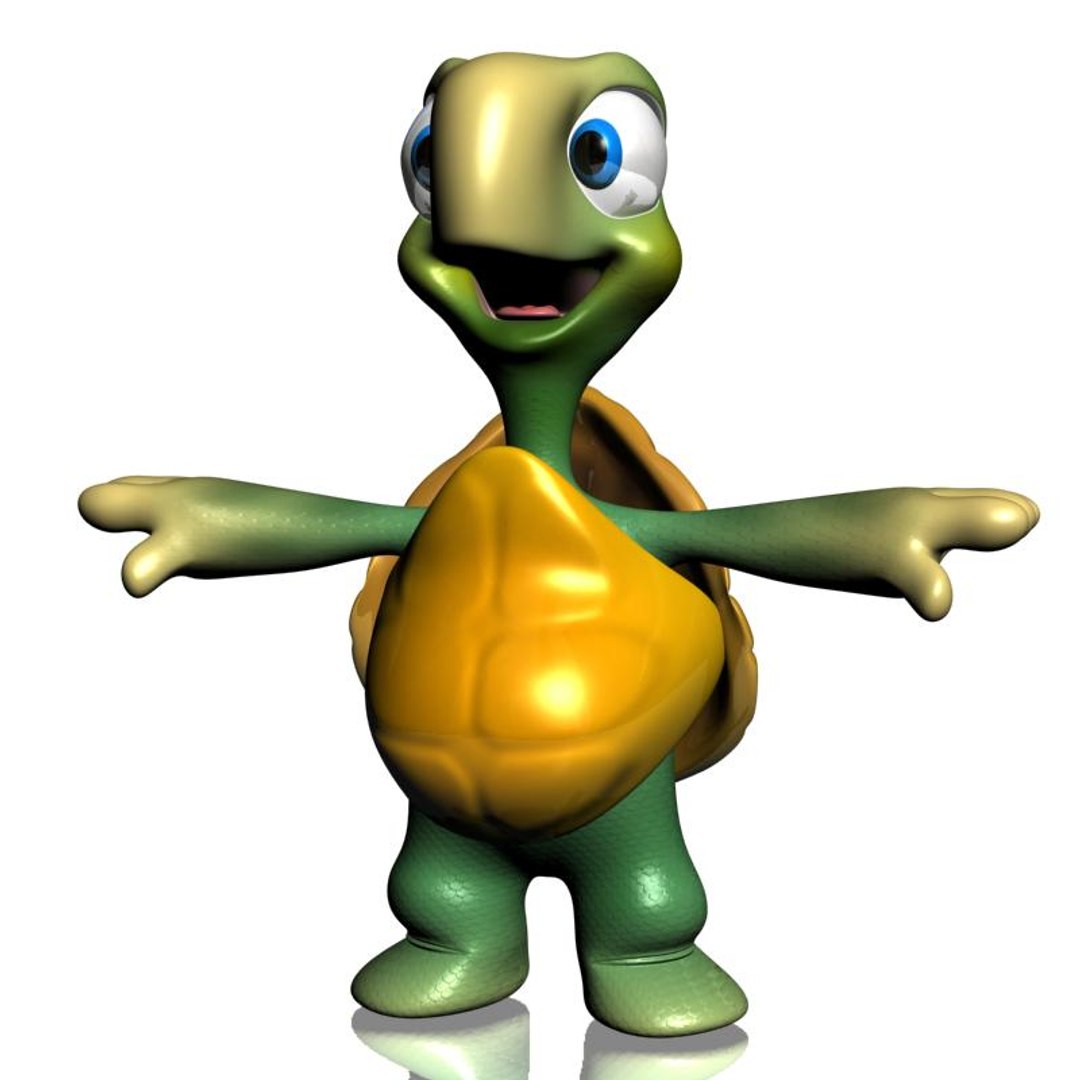 3ds Cartoon Turtle Rigged