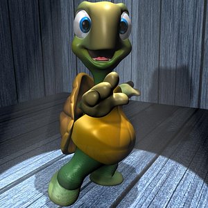 Cartoon Turtle Rigged