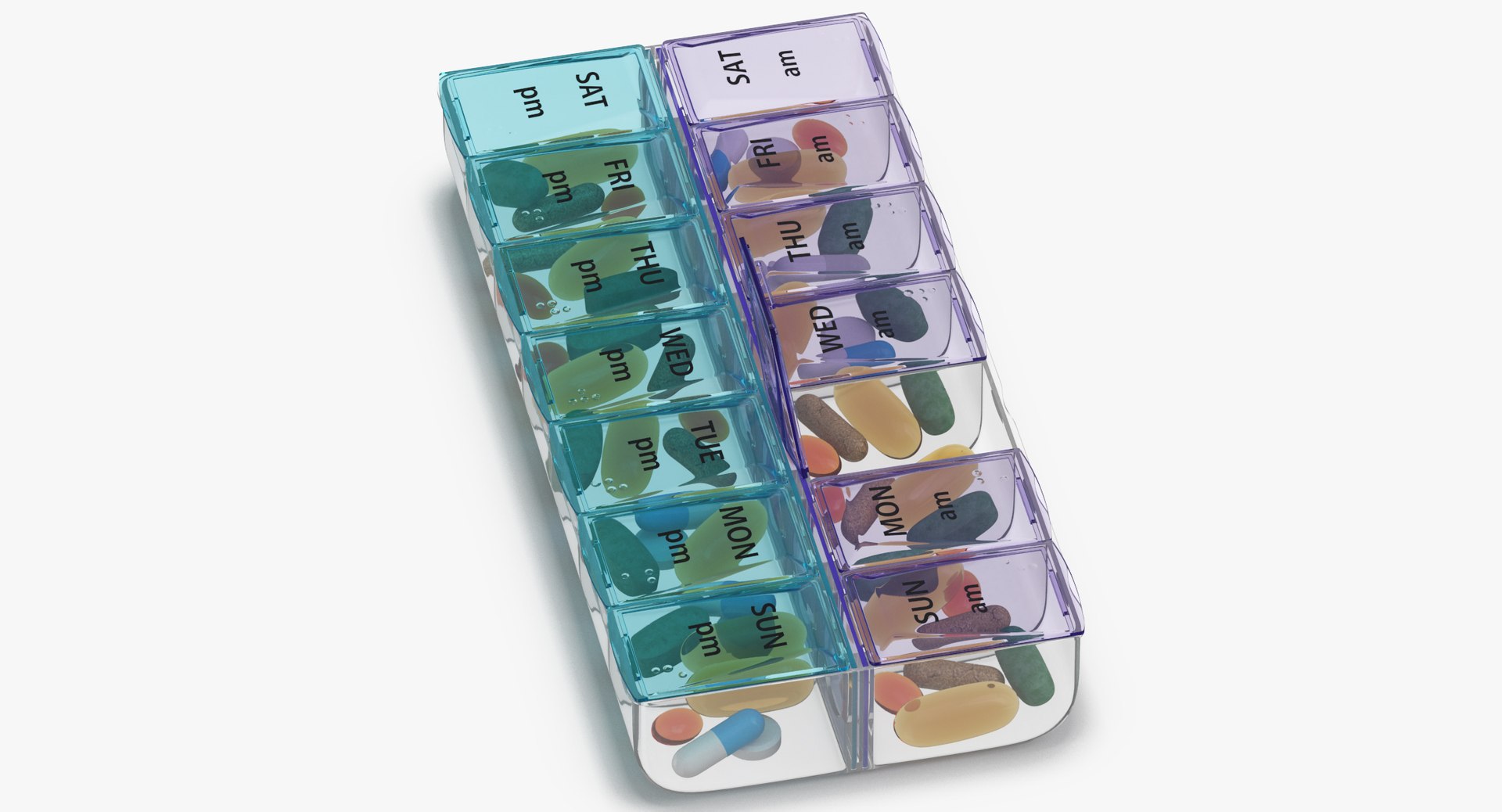 3D Weekly Pill Organizer - TurboSquid 1334668