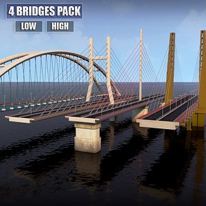 pack suspended bridges 3d model