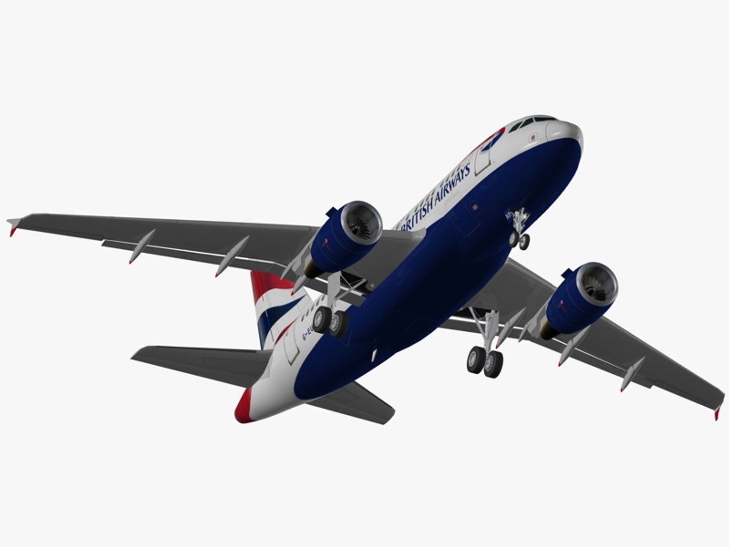 Airbus A318 British Airways 3d Model