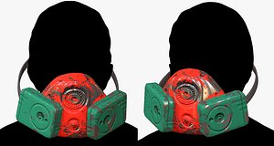 3D Gas mask respirator scifi futuristic 3D model