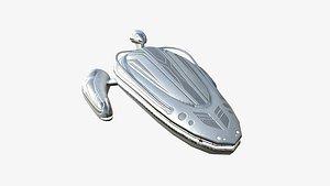 Alien Spaceship UFO H01 Steel - Sci Fi Spacecraft Design 3D model