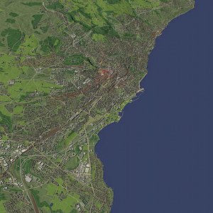 3D Lausanne Switzerland - city and urban