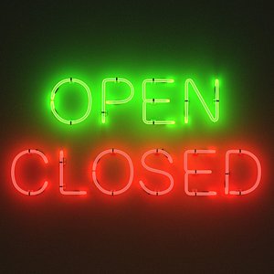neon signs - open 3d model