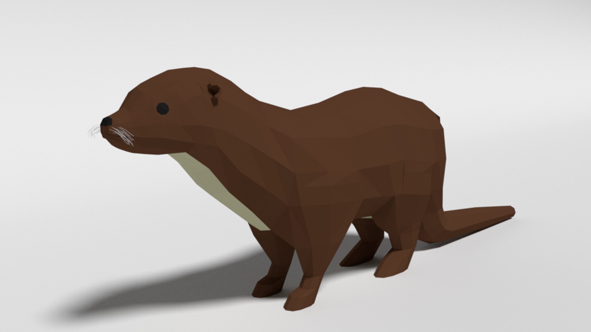 Lontra de desenho animado Low Poly Modelo 3D - TurboSquid 1508383, image size:1920x1080
