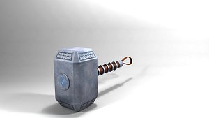 3d model of futuristic hammer