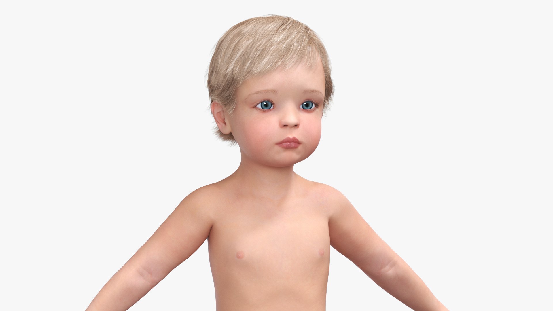 One Year Old Baby A-Pose 3D Model - TurboSquid 2269805