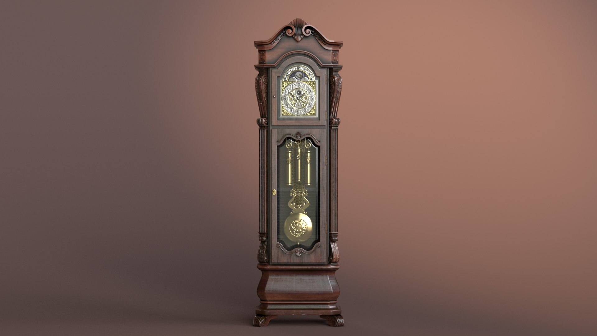 Howard Miller Grandfather Clock 3d Model - Turbosquid 1517108