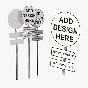 Road Signs - Customizable Circular Sign Assembly