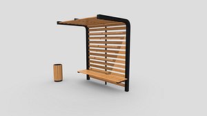 Low Poly Bus Bench 3D Real-Time Models For Download | TurboSquid