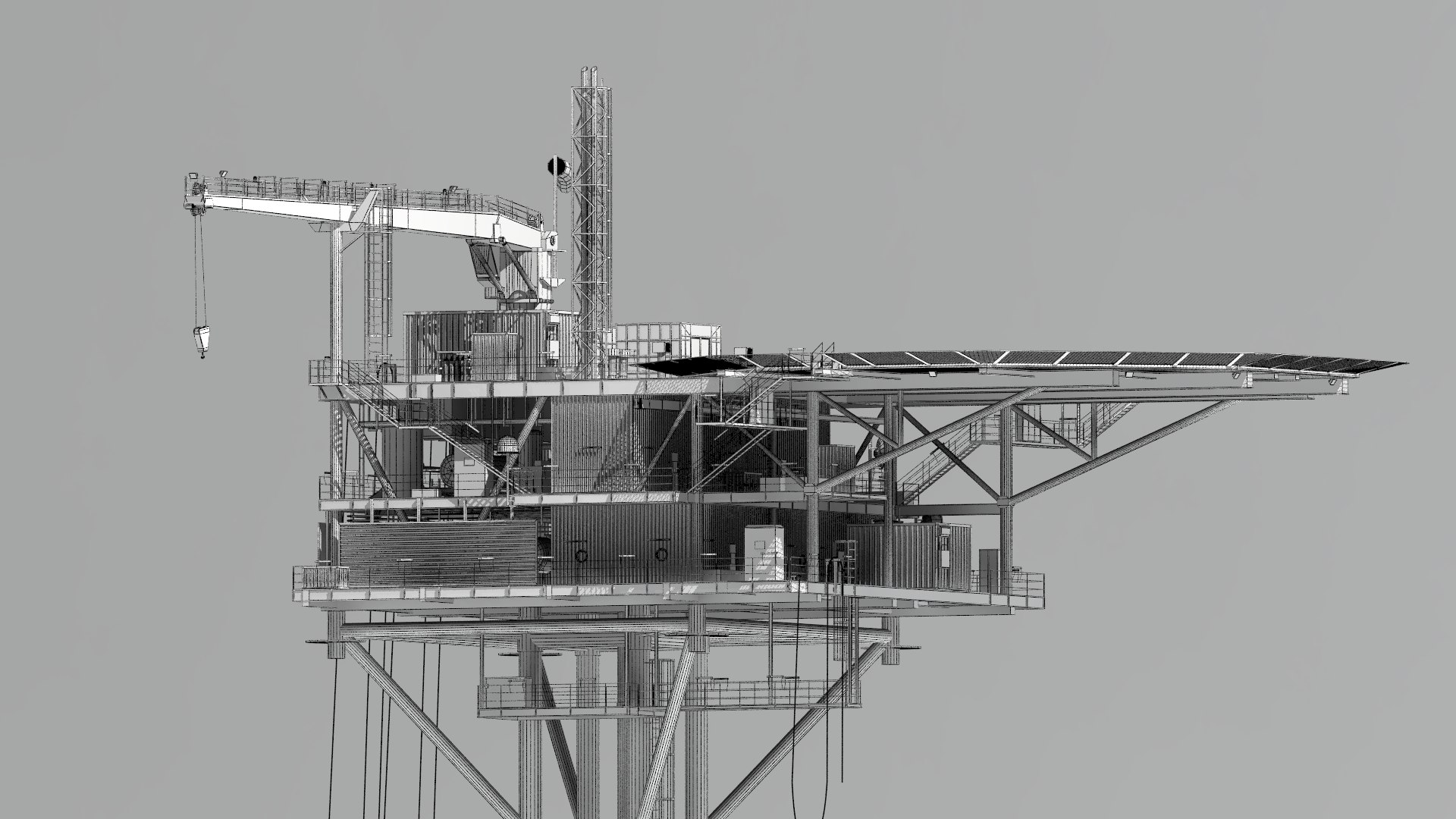 Wellhead Platform Minimum Facility 3D Model - TurboSquid 1429175