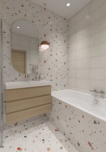 Two wonderful bathrooms and shower interiors