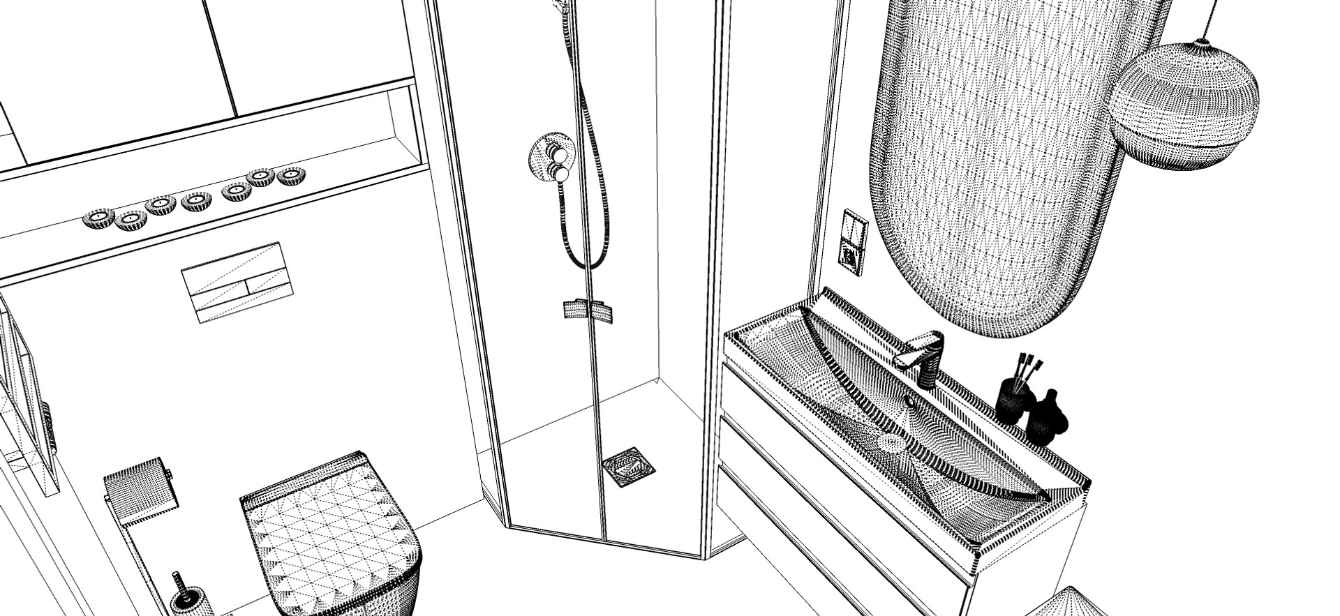 Bathroom Shower Interior Model - TurboSquid 1552588